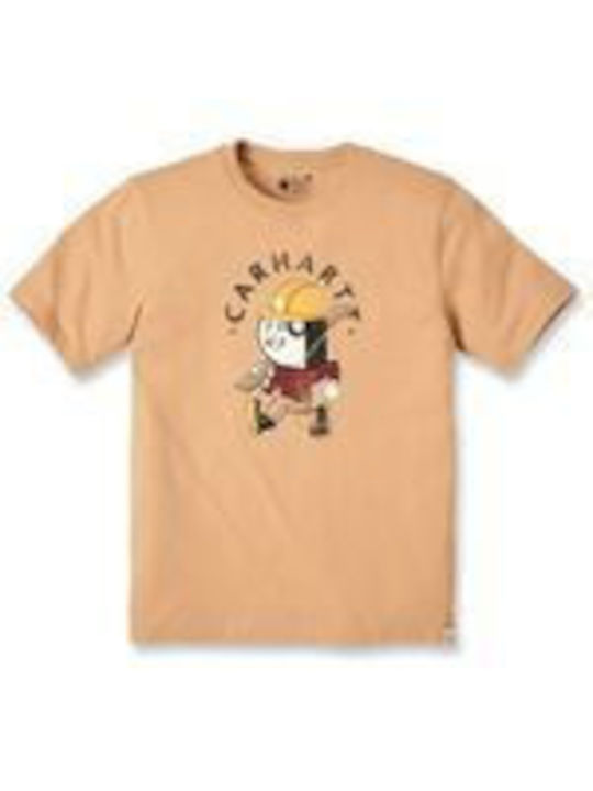 Carhartt T-shirt Bărbătesc cu Mânecă Scurtă Maro