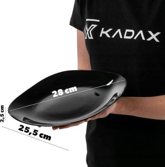 Kadax Teller Untiefe Oval Schwarz 28x28cm
