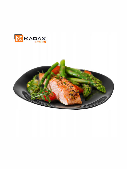 Kadax Teller Untiefe Oval Schwarz 28x28cm