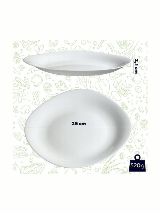 Kadax Teller Untiefe Platz Weiß 28x28cm