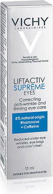 Vichy Liftactiv Supreme Eyes Συσφικτική Κρέμα Ματιών κατά των Μαύρων Κύκλων για Ευαίσθητες Επιδερμίδες 15ml