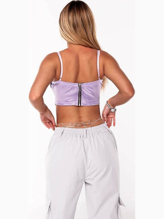 Satin-Bustier mit verstellbaren Trägern 40001