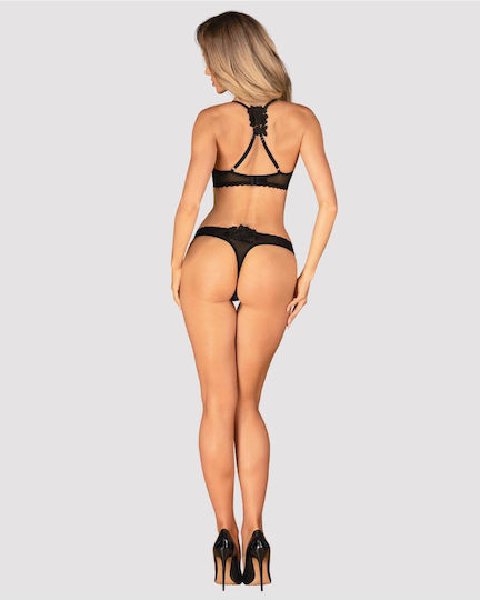 Latinesa Sexy Seturi De Lenjerie Sexy Cu Transparență Negru 2 Bucăți