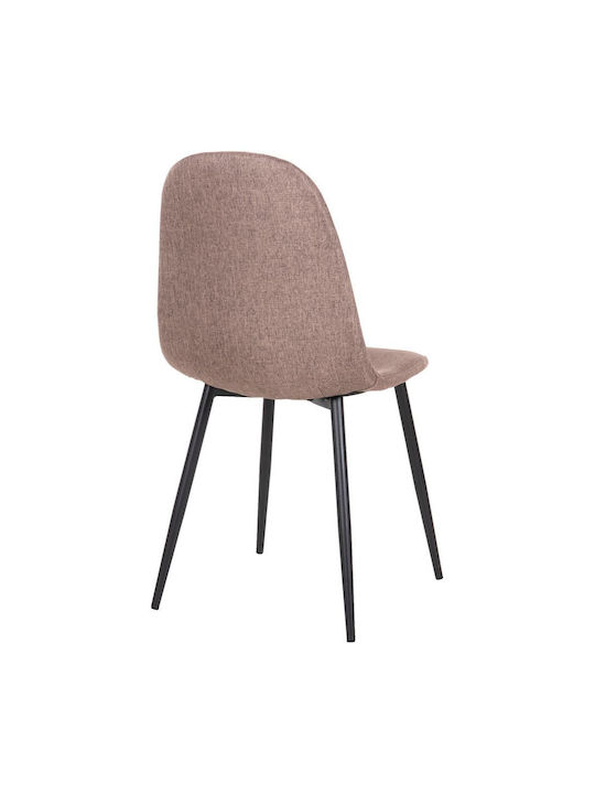 Leonardo Dining Room Fabric Chair Ecru 42x49x84cm 4pcs
