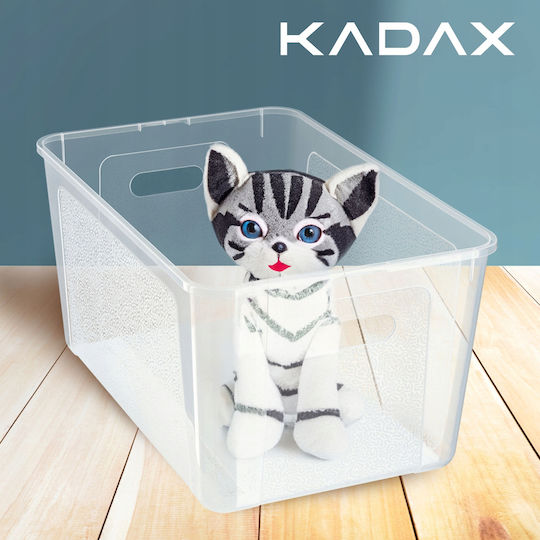 Kadax Пластмаса Кутия за съхранение с капак Прозрачен 17лт 1бр