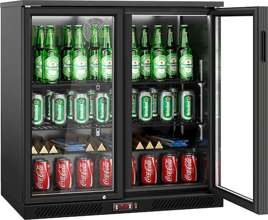 Lappas Ψυγείο Back Bar 220lt Διπλό Υ83.5xΠ90xΒ50.5cm