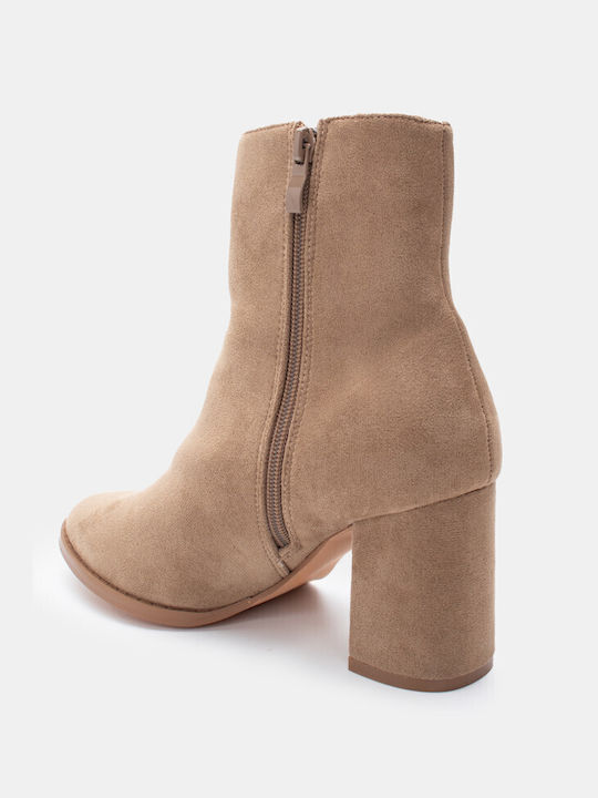 Stitched Ankle Boots 4314197-dark beige