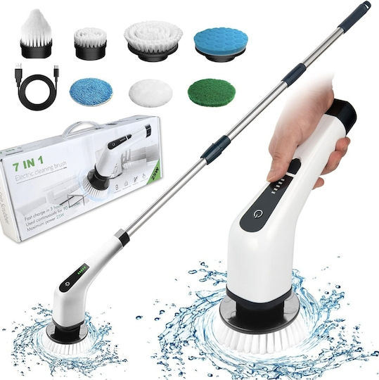 Plastic Rotating Cleaning Brush with Handle