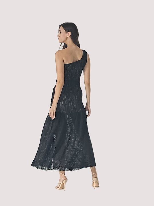 Langes Kleid Limited Edition One-Shoulder-Spitze