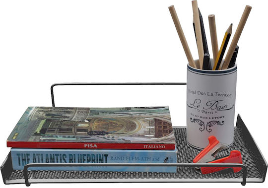 Uncle George An der Wand montiert Badezimmerregal Metallisch 30x19x7cm Schwarz