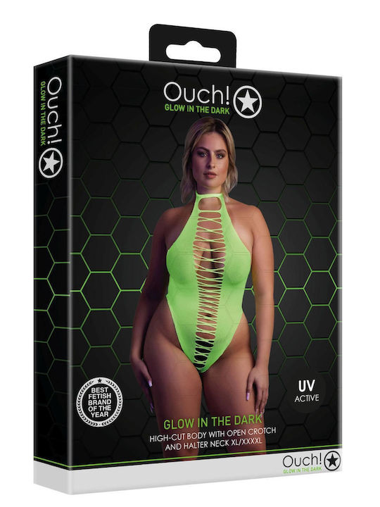Plus Size Sexy Κορμάκι Διχτυωτό Πράσινο