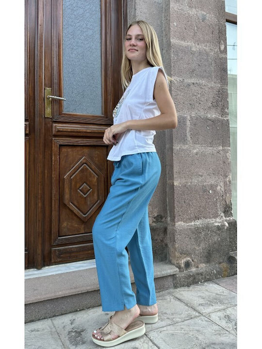 Passager Damen Stoff Hose Light Blue