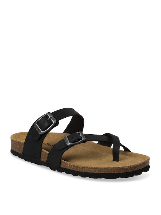 Oak & Hyde Women's Flat Sandals in Black Color