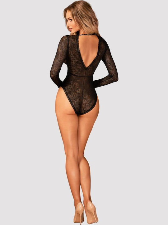 Merlys Frauen Bodysuit mit Spitze Schwarz