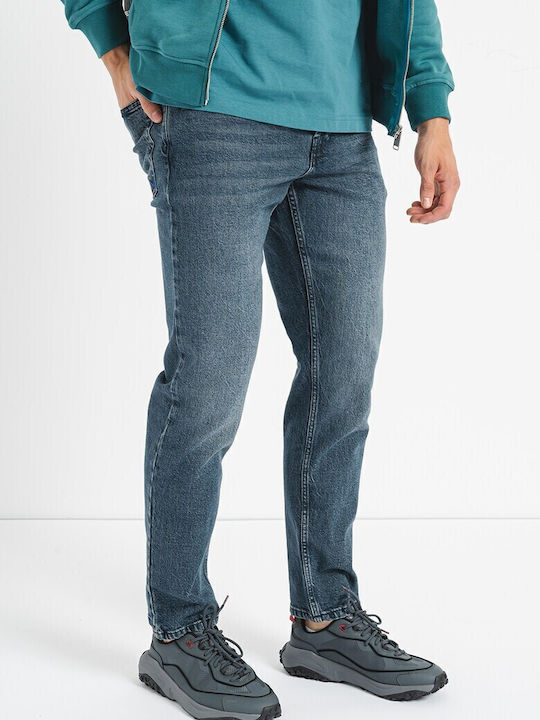 Ανδρικό Παντελόνι Τζιν με Slim Tapered Εφαρμογή Whale Dark Blue