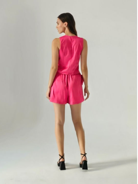 Damen Satinrock Fuchsia Skort Stil
