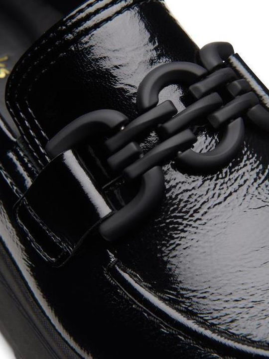 Loriini Izzy Leather Women's Moccasins in Black Color
