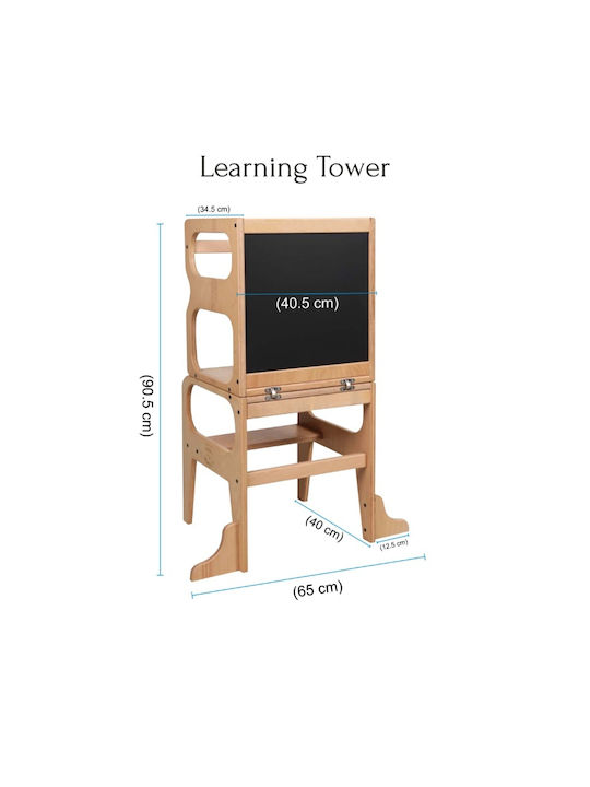 Learning Tower for Painting made of Wood Brown Larisa & Pumpkin