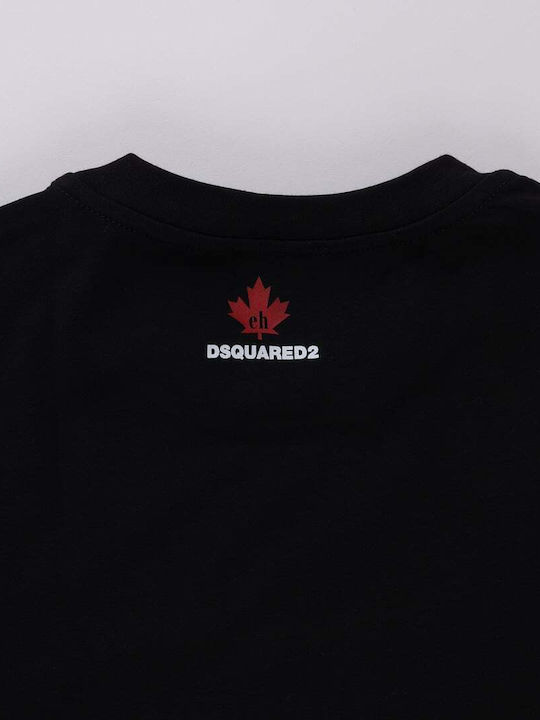 Dsquared2 Ανδρικό T-shirt Κοντομάνικο Μαύρο