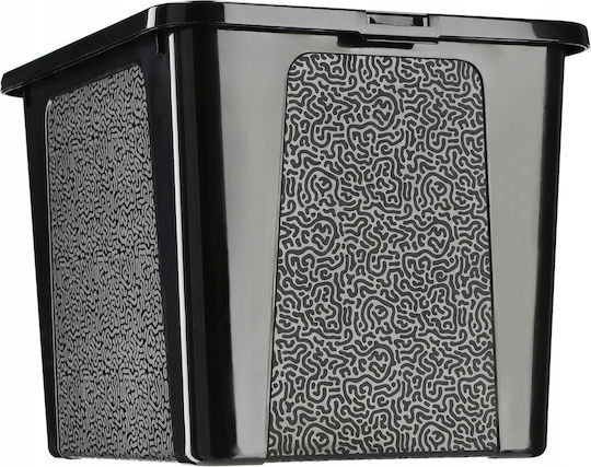 Kadax Kunststoff Aufbewahrungsbox mit Deckel Schwarz 30Es 1Stück