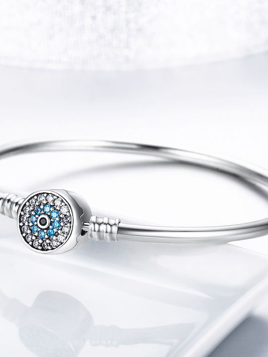 Silver me Bracelet with design Eye made of Silver with Zircon