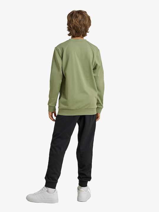 Kinder Sweatpants Set - Jogginganzug Khaki 2Stück Big Logo French Terry Track Suit