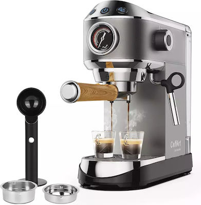 Automatic Espresso Machine Pressure 20bar Silver