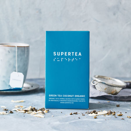 Teministeriet Supertea Green Tea Coconut Organic Tea 20 Tea Bags
