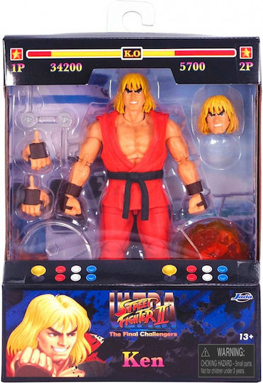 Jada Toys Ultra Street Fighter: Street Fighter Ii Ken Action Figure height 15cm at Scale 1:12