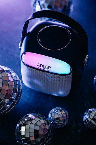 Adler Ηχείο Karaoke με Ασύρματο Μικρόφωνο και Εφέ Φωτισμού AD 1199 AD 1199b Μαύρο