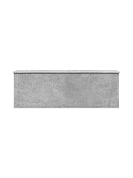 vidaXL Wooden Decorative Trunk Gray 102x35x35cm