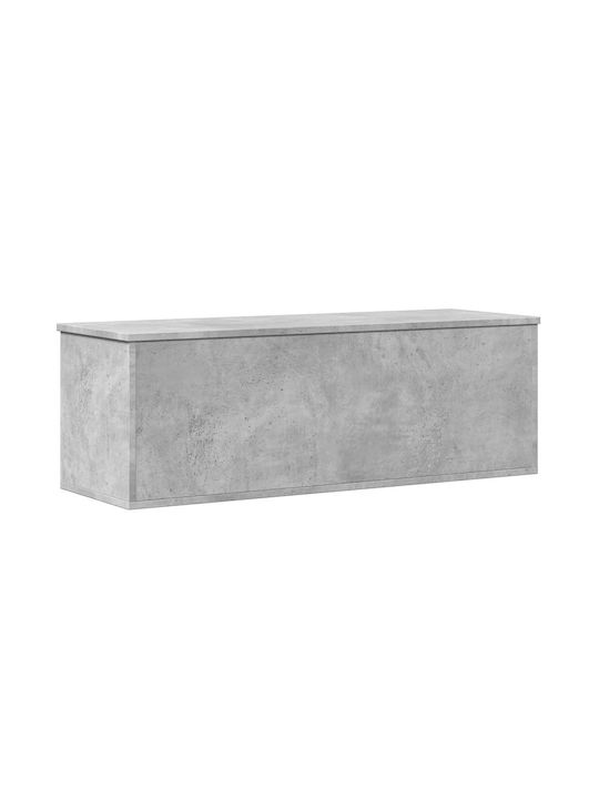 vidaXL Wooden Decorative Trunk Gray 102x35x35cm