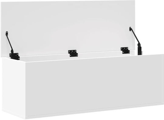 vidaXL Wooden Decorative Trunk White 102x35x35cm