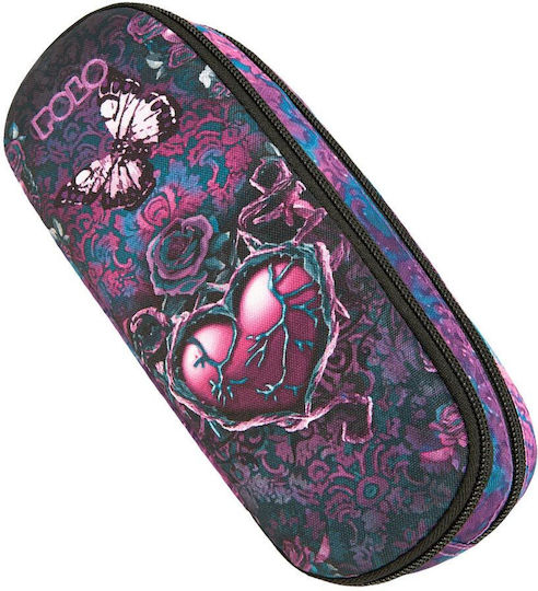 Polo Ace Pencil Case with 2 Compartments Purple
