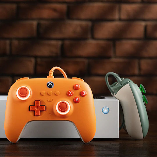 8Bitdo Ultimate C Wired Gamepad with Hall Effect Sticks for Xbox One Xbox Series PC Orange