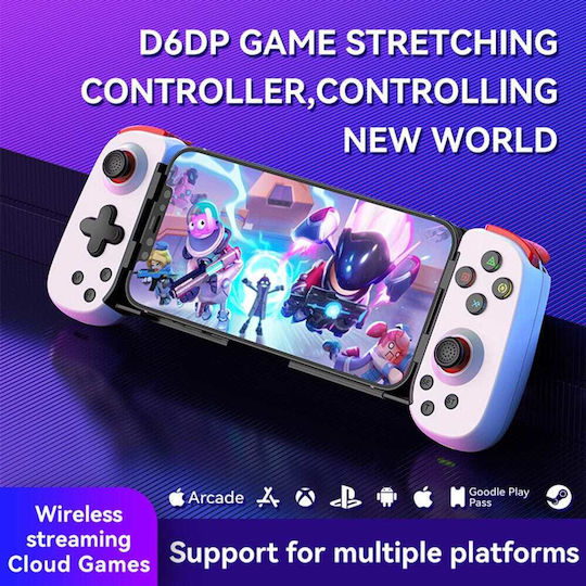 Techsuit D6 DP Ασύρματο Gamepad για Android / PC / PS3 / PS4 / Switch / iOS Μαύρο