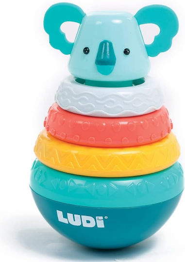 Ludi Stacking Tumbler Koala Silicone Baby Activity Toy with Sounds for 10+ Months