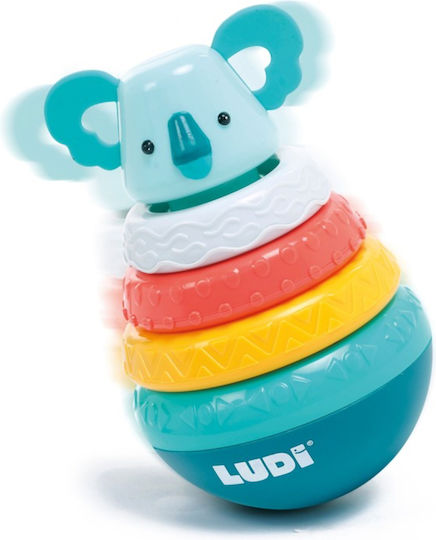 Ludi Stacking Tumbler Koala Silicone Baby Activity Toy with Sounds for 10+ Months
