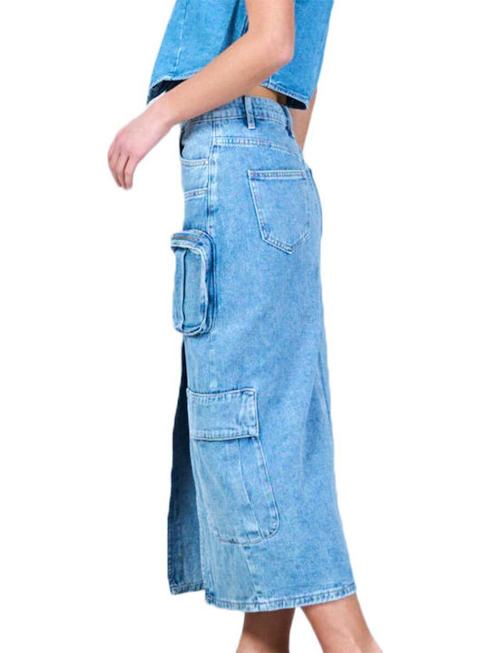 High Waisted Cargo Denim Skirt Γυναικείο Weil922l