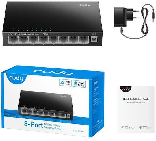 Cudy FS108 v1 Неуправляем Switch с 8 Портове Ethernet