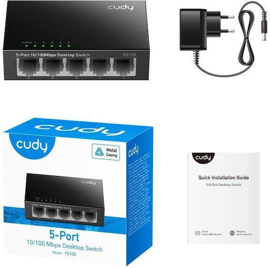 Cudy FS105 v1 Unmanaged L2 Switch με 5 Θύρες Ethernet