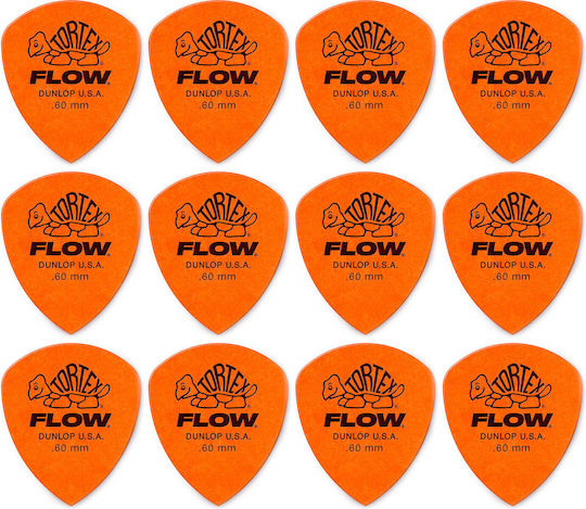 Dunlop Picks Guitar Tortex Flow Pick Thickness 0.60mm Set 12pcs