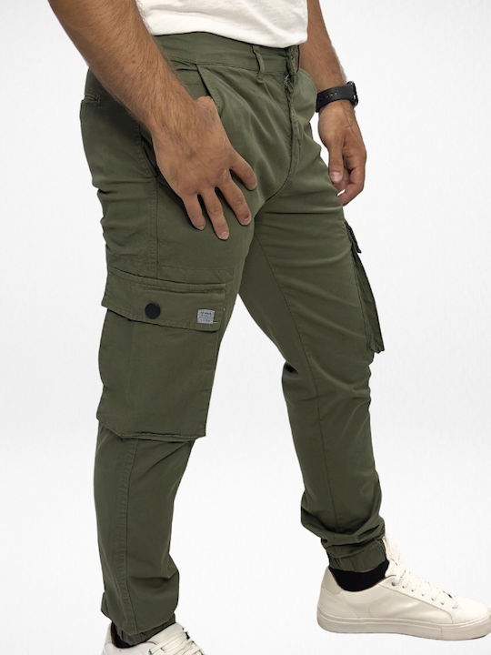 Hose Cargo Elastisch Khaki