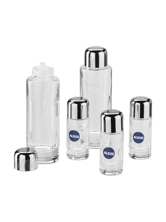 Alessi Öl- & Essigspender-Set Glas mit Ausgießer