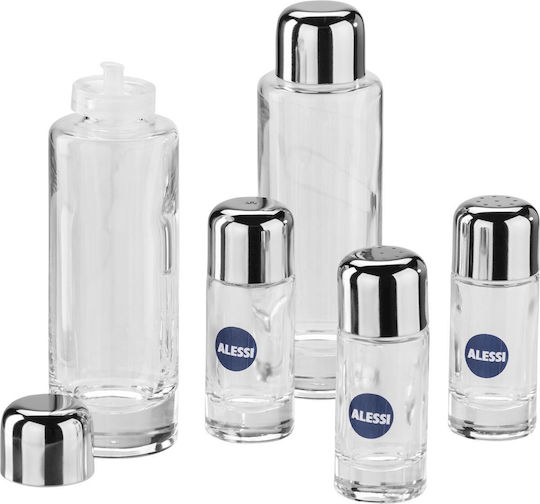 Alessi Öl- & Essigspender-Set Glas mit Ausgießer