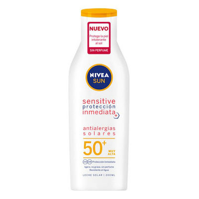 Nivea Sun Sensitive Immediate Protect Wasserfest Sonnenschutz Creme Für das Gesicht SPF50 200ml