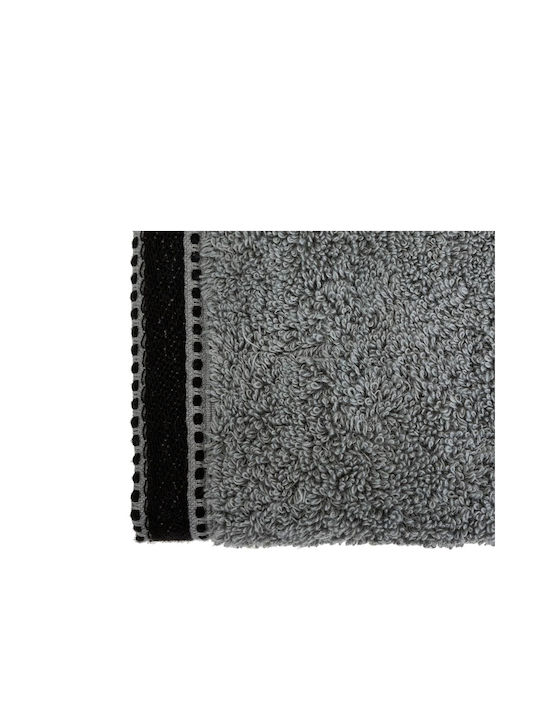 Atmosphera Handtuch Joia 30x50εκ. Slate Grey Gewicht 550gr/m²