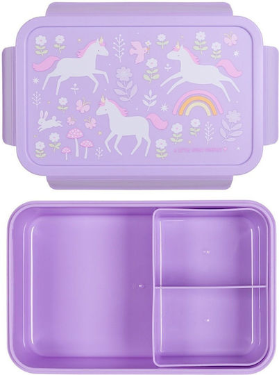 A Little Lovely Company Plastic Kids' Food Container Unicorns x x 7pcs