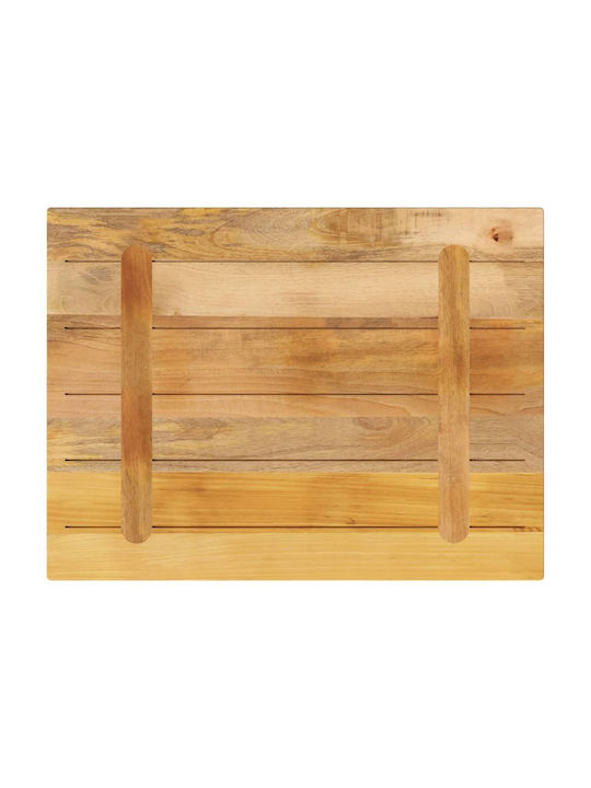 vidaXL Правоъгълена Повърхност на масата Масивно дърво Mango - Brown 70x50x3.8см 371393 1бр
