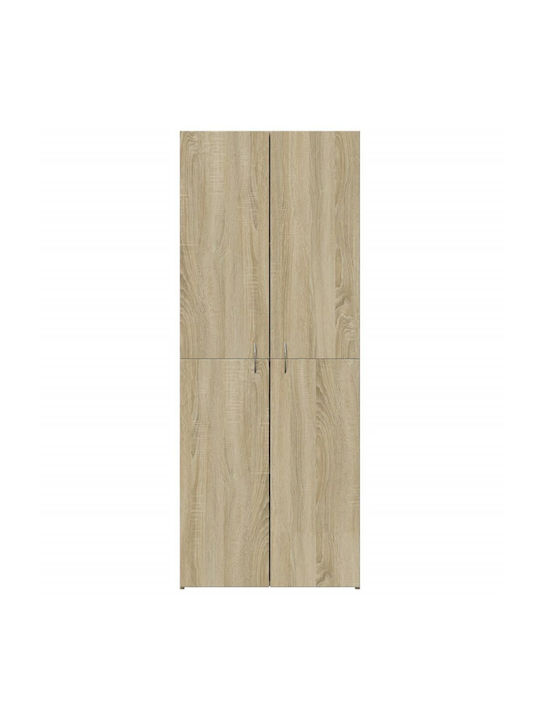Office Storage Chipboard Closet Coffee L60xW32xH153cm